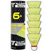 Talbot-Torro Volani da Badminton Tech 450, Lattina 6 Pezzi, in Nilon Premium