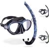 CRESSI Metis & Corsica - Combo Set Maschera Sub Metis e Snorkel Corsica, Adulto, Blu Mimetico, Taglia Unica
