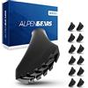 Alpen Bears Gommini Bastoncini Trekking | 14 Pezzi | Set di Attacchi Professionali per Tutti i Comuni Bastoncini da Trekking e da Nordic Walking | Tappi Gomma per Bastoni