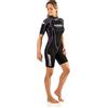 Cressi Tortuga Lady Wetsuit 2.5mm, Muta Shorty in Neoprene High Stretch Donna, Nero/Malva (Lilla), M/3