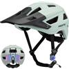 Favoto Casco da mountain bike leggero, per mountain bike, con fibbia magnetica, per uomo e donna, regolabile, per adulti e ragazzi, con certificazione CE, verde chiaro
