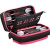 Casemaster Plazma PRO, Custodia per 6 Freccette con Punta Morbida e in Acciaio, dispone di Una Grande Tasca Frontale per dispositivi mobili, Tubi di stoccaggio integrati e Tasche per voli, Punte,