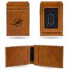 Rico Industries NFL - Portafoglio con tasca frontale incisa a laser, colore: marrone, LEFPW1101BR, Marrone, 3.5 x 5-inches