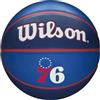Wilson Pallone da Basket NBA TEAM TRIBUTE BSKT, Utilizzo Outdoor, Gomma, Misura 7, Blu/Blu Scuro (Philadelphia 76ers)