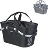Basil Classic Carry All HR - Cestino posteriore MIK, nero, con sistema MIK bloccabile, 22 litri, resistente alle intemperie ed elegante, ideale per l'uso quotidiano