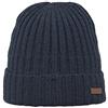 Barts Berretto con Risvolto Haakon Donna/Uomo - Beanie Invernale Lavorato a Maglia Risvolto, Fodera Inverno Autunno/Inverno - Taglia Unica Blu Scuro