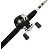 SHAKESPEARE Alpha - Mulinello da baitcasting a Basso Profilo e Canna da Pesca da 1,8 m, Maniglia Destra/Sinistra, Tubolare in Fibra di Vetro (2 pz.), Telaio in Grafite, Frizione a Stella Multi Disco