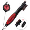 Frogger Pro Active Frogger Golf Brushpro Retractable Dual-Bristle Club Brush/Groove Cleaner, Unisex, Red