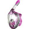 Seac Magica, Maschera Snorkeling Full Face Integrale Anti Appannamento con Morbido Facciale in 4 Taglie, Valvola di Spurgo e Snorkel Dry Top, rosa, JUNIOR