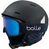 Bollé - Combo Mute Maddox | Casco da sci + occhiali da sci | Calotta robusta in ABS con regolazione Click-to-Fit, ventilazione ottimizzata | Protezione UV 100%, antiappannamento e antigraffio,