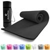 #DoYourFitness XXL Tappetino da Ginnastica »Ashanti« / Spesso e Morbido, Ideale per Pilates, Ginnastica e Yoga, Dimensioni: 190 x 100 x 1,0cm / Nero