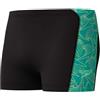 Speedo HyperBoom Panel Aquashort per Uomo, Black e Turquoise Gem, 28