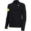 Macron Run Fcc Amos 3D Stretch Full Zip Sweater Man Blk/Nyel Felpa Running Uomo