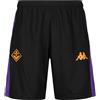 Kappa - Pantaloncino Allenamento Uomo ACF Fiorentina in Tessuto Tecnico Riciclato con Tasche Zip, Regular Fit, Nero e Viola, Taglia XXL