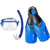 Mares Aquazone Set Nateeva Keewee - Set Composto da Maschera, Boccaglio e Pinne da Snorkeling Adulto - Blu, S/M