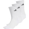 adidas Cushioned Crew Socks 3 Pairs, Calze Medie Unisex - Bambini e ragazzi, White/Black, S (Pacco da 3)