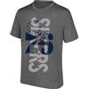Ultra Game - Maglietta a Maniche Corte da Uomo con Logo Verticale, Uomo, GTM1860F, Carbone Heather, S
