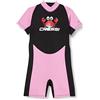 Cressi Smoby Wetsuit, Muta Shorty in Premium Neoprene 2 mm Unisex Bambini, Nero/Rosa, 9/10 Anni