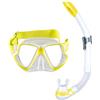 Mares Wahoo Neon Combo - Set maschera e boccaglio adulto, maschera in silicone confortevole, boccaglio semi-secco con valvola, snorkeling ed esplorazione subacquea