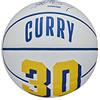 Wilson Pallone da Basket, NBA Player Icon Mini, Stephen Curry, Golden State Warriors, Utilizzo Indoor e Outdoor, Taglia: 3, Blu/Giallo