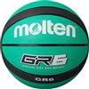Molten Pallone da basket GR per interni ed esterni, in gomma di alta qualità, taglia 6, colore verde/nero, adatto per ragazzi di età 12, 13, 14 anni e ragazze di 14 anni e adulti (BGR6-GK)