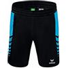 Erima Uomo Pantaloncini Worker Six Wings, Nero/Curacao, M