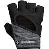 Harbinger Flexfit-Guanti per Sollevamento Pesi, da Donna, in Pelle, con Chiusura a Strappo, in Rete, Colore: Nero/Grigio Melange