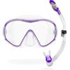 CRESSI F-Dual+Supernova Dry-Combo Set Snorkeling-Trasparente/Viola