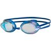 Zoggs Racer Titanium Blue Light Blue Mirrored Clear