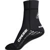 Cressi Resilient Pro Neoprene Socks L- Calzari Unisex Neoprene 3mm Nero Monofoderato Anti Sabbia System "Smooth Glideskin Sandproof" con Suola Grip Gommata Antiscivolo, per Sport Acquatici, L