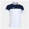 Joma Maglia a Manica Corta Uomo Crew V Bianco Blu Navy