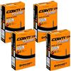Continental 4 camere d'Aria Bike Race 28 700 20 25 Presta 42 mm valvola Bicicletta, Nero