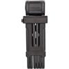 FISCHER 85852 - Lucchetto pieghevole con supporto e 2 chiavi di sicurezza, colore: nero, 85 cm