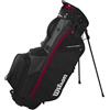 Wilson Sacca da Golf Feather Stand Bag, Nero/Grigio/Rosso