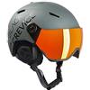 Black Crevice - Casco da sci Unisex Vail con visiera, colore: verde opaco/nero, M (55-58 cm)