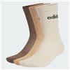 adidas Unisex - Adulto Linear Crew Cushioned Socks 3 Pairs, WONDERWHI/MAGBEI/EARSTR, 42-45