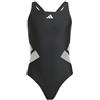 adidas Bambine e Ragazze Logo C-Back Swimsuit Kids Swimwear, Black/White, 9-10 Years