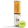 Dunlop Sports DUNLOP Pallina da tennis Match Pro per sabbia, campo duro e prato, Esclusiva Amazon, 3 x 4 palline