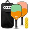 OZO Set of 2 Paddles + 4 Balls - Paddle Unisex Adulto