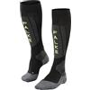 FALKE SK5 Expert M Kh lana filo funzionale caldi sottili 1 paio, Calzini da sci Uomo, Nero Black-Lightning 3171, 39-41