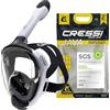 CRESSI Java Full Face Mask-Maschera Snorkeling Integrale Compact Fit Adulti-Bianco/Nero S/M