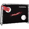 HUDORA Porta da calcio Trainer con parete per goal - porta robusta da esterno per bambini e adulti - con due fori bersaglio rinforzati - Porta impermeabile per training e divertimento