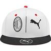 AC Milan Cappello con Visiera, Cappellino Estivo Classico con Logo Ufficiale AC Milan, Cappellino Uomo o Donna, Unisex, Regolabile, Regolabile, Bianco/Nero (Visiera Piatta)