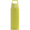 Sigg Shield One Borraccia sport (0.75 L / 1 L), Bottiglia acqua priva di sostanze inquinanti e a prova di perdita, Borraccia acciaio inossidabile con ONE Top, Nero, 0.75 L