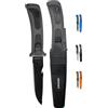 Cressi Vigo Knife Coltello Professionale Subacqueo per Immersioni e Apnea, Unisex - Adulto, Nero/Grigio Lama Nera, 23.5 cm