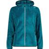 CMP - Woman Jacket Fix Hood, Teal, 44