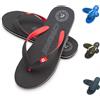 Cressi Leaf Flip Flop - Ciabatte Infradito Adulto Unisex per Spiaggia e Piscina, Nero/Rosso, 41/42