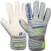 Reusch Guanti da portiere bambini | Protezione delle dita | presa sicura | traspirante, per allenamenti e partite, adatto a erba sintetica e naturale, Taglie 4-8, Attrakt Grip Finger Support Junior