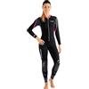 Cressi Lei Monopiece Wetsuit 2.5mm - Muta Monopezzo per snorkeling, nuoto e sport acquatici, in Neoprene Ultra Stretch 2.5mm, per Donna