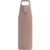 Sigg Shield One Borraccia sport (0.75 L / 1 L), Bottiglia acqua priva di sostanze inquinanti e a prova di perdita, Borraccia acciaio inossidabile con ONE Top, Nero, 0.75 L
